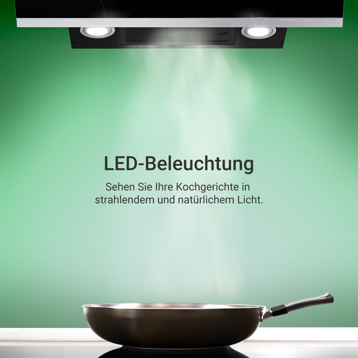 KKT KOLBE Dunstabzugshaube 60 cm 782 cbm/h Edelstahl schwarzes Glas WLAN RGBW-LED SensorTouch HERMES6005SM