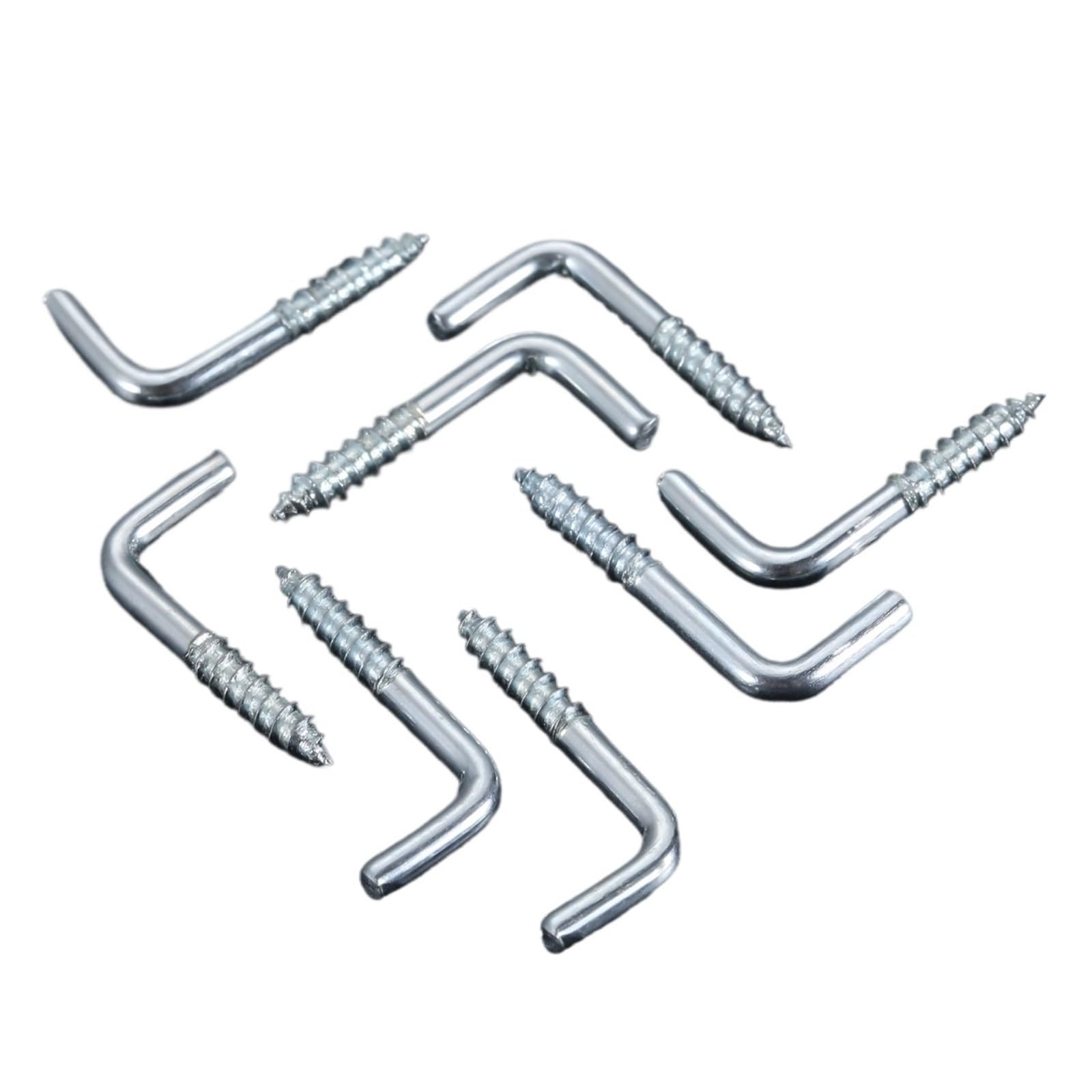 YKMYXZ screw hooks， Pack of 100 Silver Screw-in Cup Hook 2.4x11x20mm