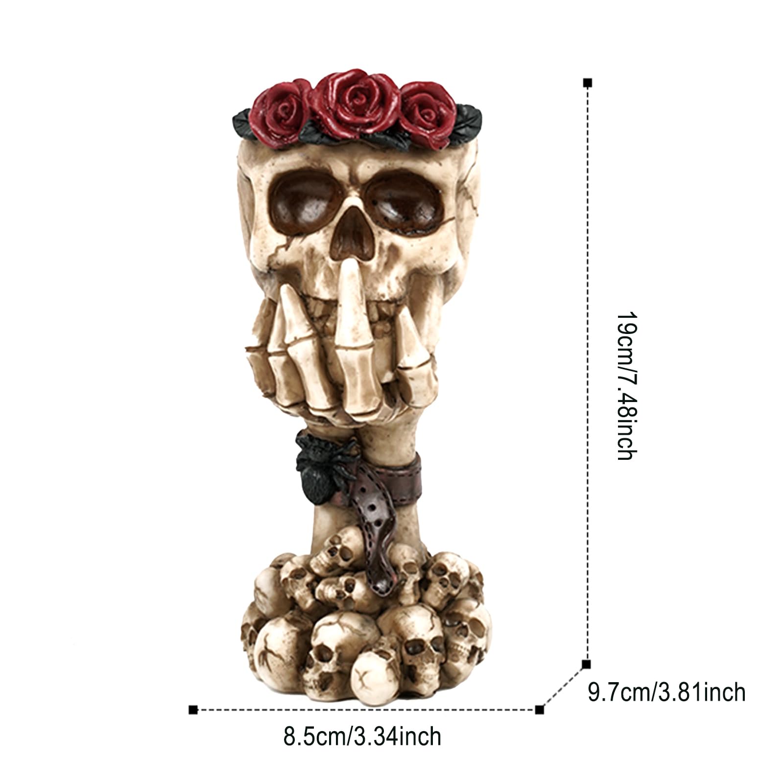 Vaso per fioriera di Halloween, vaso per fiori con teschio | Vaso per piante unico, design con foglie di pino per interni | Decorazione di Halloween