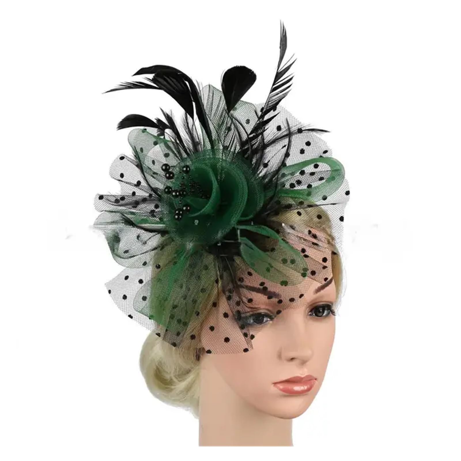 UALXPAO Wedding Hats Vintage Fascinators For Women Ascinator Hats For Wedding And Church Headband Hat Caps Tea Party for Tea Party,Weddings(Color4)