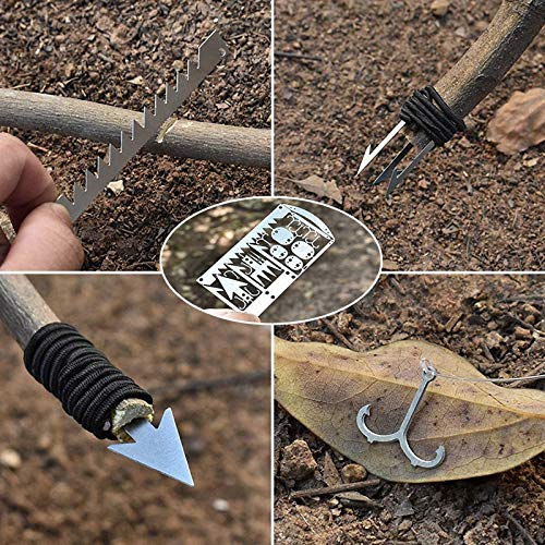 Carte de Survie Multifonctions 8cm Argent - Sport Carte de Survie Multifonctions 8cm Argent - Sport