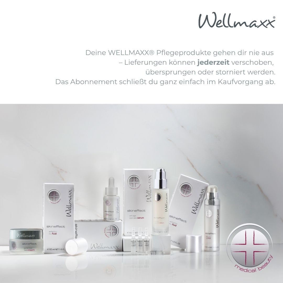 WELLMAXX® skineffect anti-age even skin serum, Hyaluron, Neutrazen™, Panthenol, dermatologisch getestet, 'sehr gut' in der Verträglichkeit, parfumfrei, vegan, leichte Textur, Pipette,50 ml