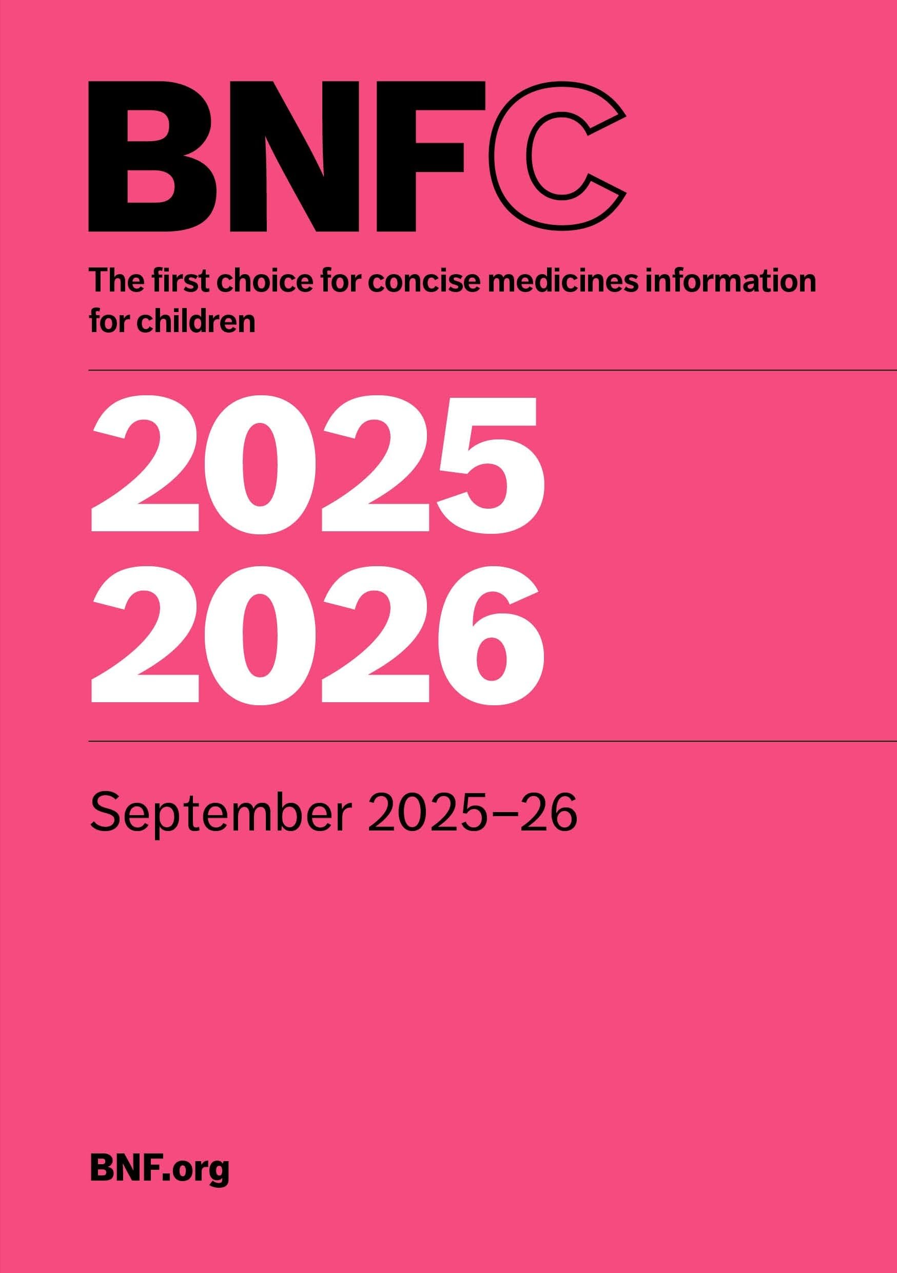 Bnf for Children (Bnfc) 2025-2026