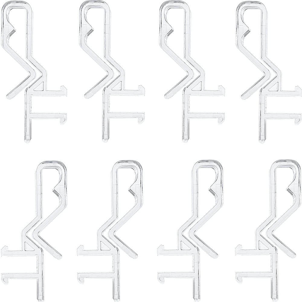 APUXON 20pcs Blinds Clips 1-7/8inch Hidden Channel Valance Clips Clear Color for Faux and Real Wood Window Blinds (20, 1-7/8")