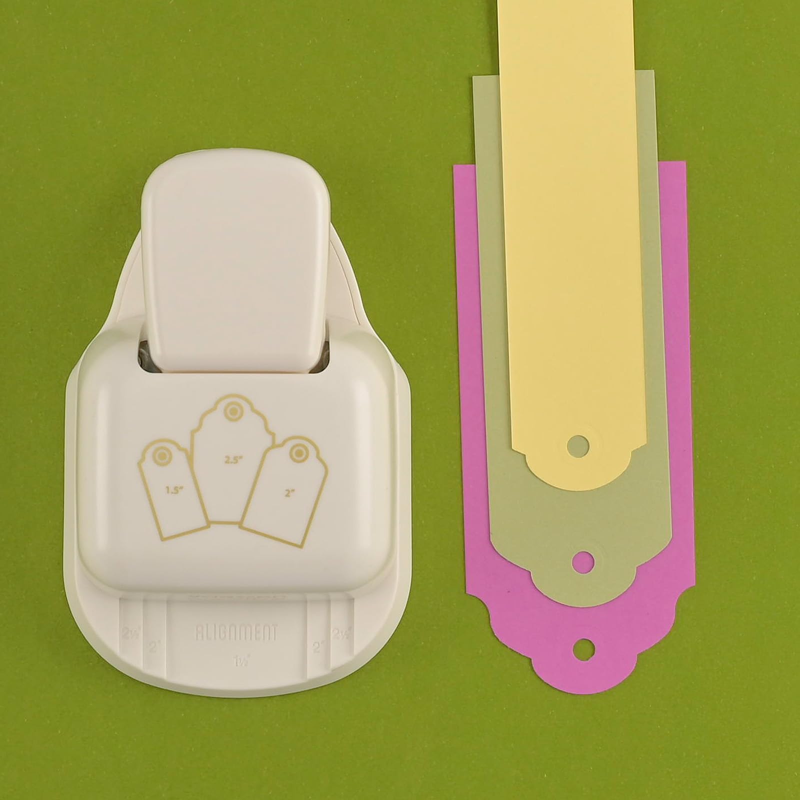 Vaessen Creative 3-in-1 Perforatore di Etichette Scallop Tag