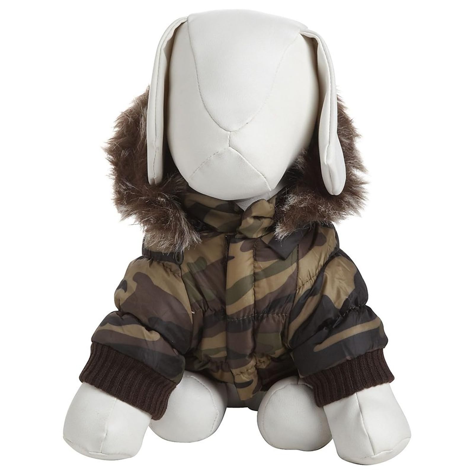 Pet Life Metallic Ski Parka Dog Coat, Camouflage, Large