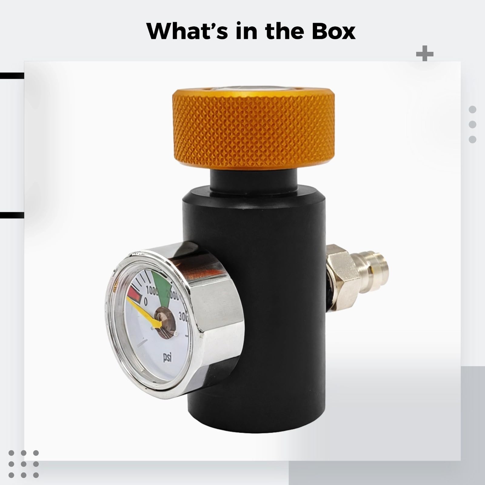 Adaptateur de réservoir de CO2, adaptateur de remplissage à distance avec jauge de 3000 psi, connexion rapide pour systèmes à distance, filetage G1/2-14 pour la plongée et la lutte contre