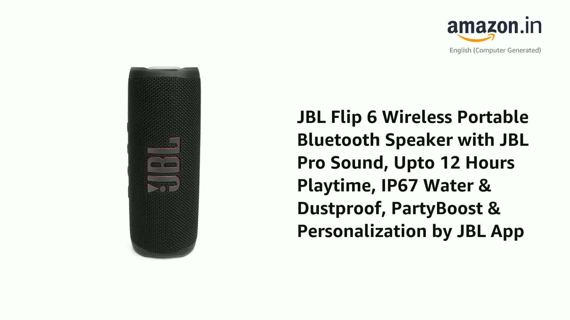Jbl (Refurbished) Flip 6 Wireless Portable Bluetooth Speaker With