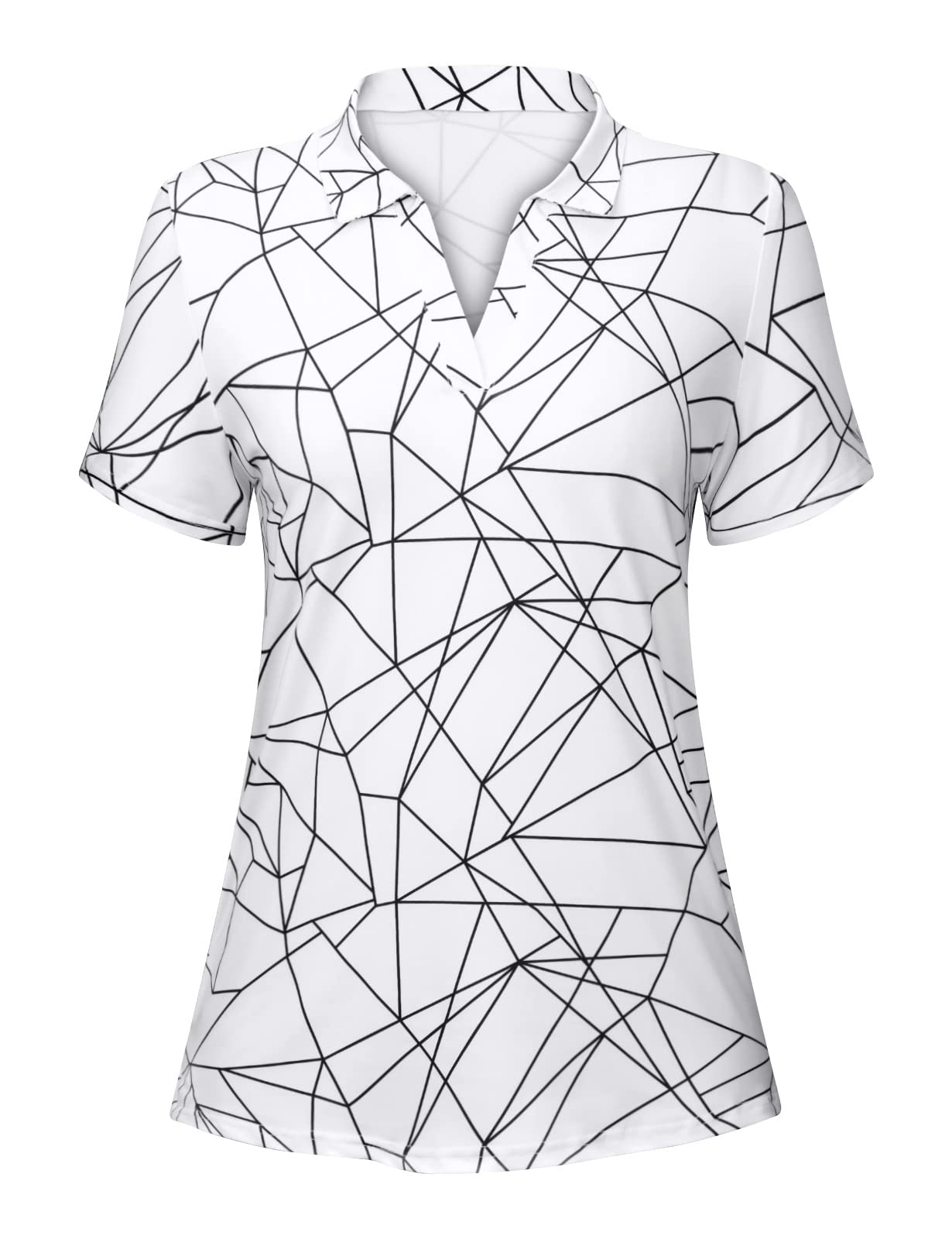 Cucuchy StyleCucuchy Womens V Neck Golf Polo Shirts Moisture Wicking Sports Workout Tops