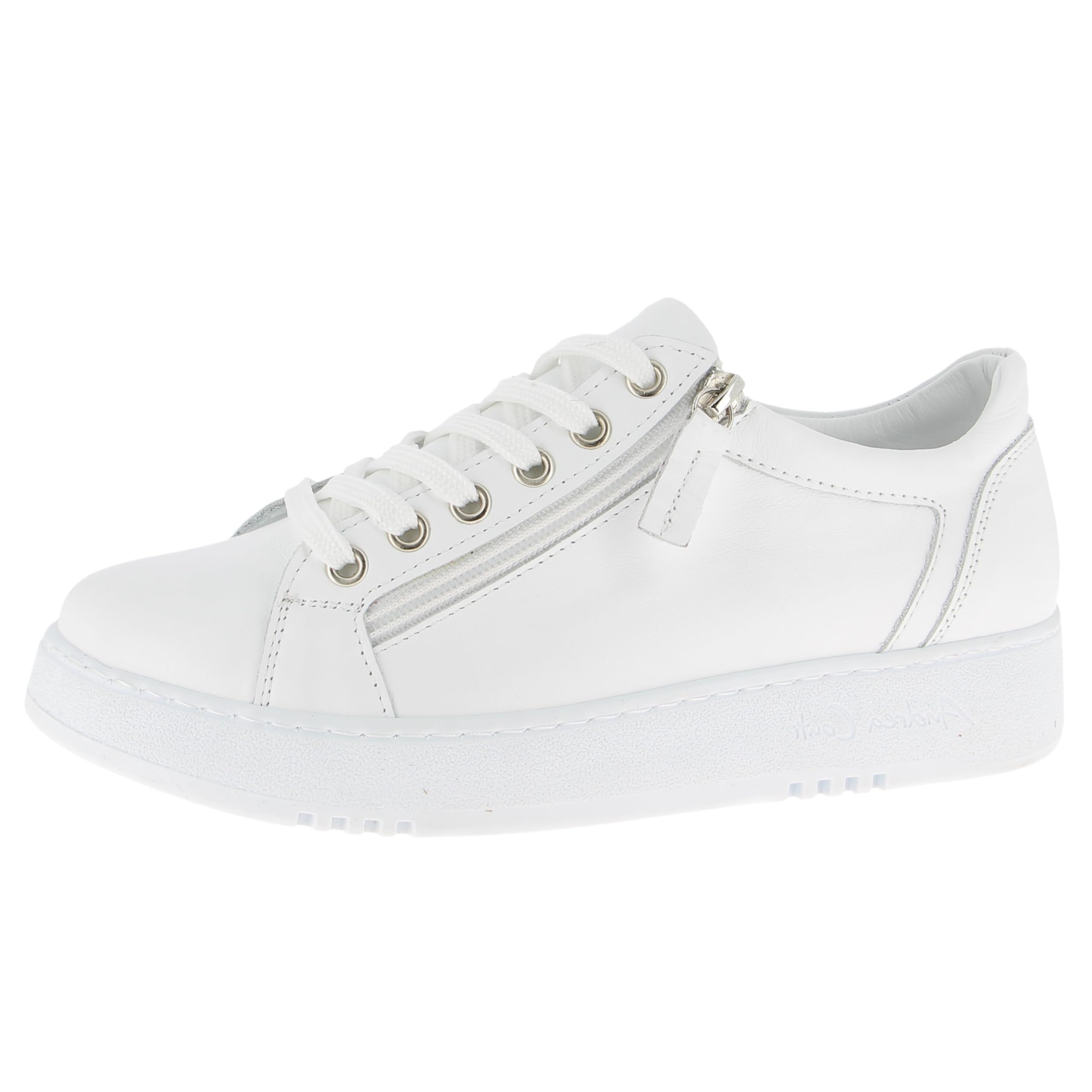 Andrea Conti Women's Low Top Trainers, White, 8.5 UK