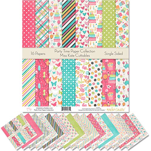 Pattern Paper Pack - Party Time - Scrapbook Premium Specialty Paper Single-Sided 12