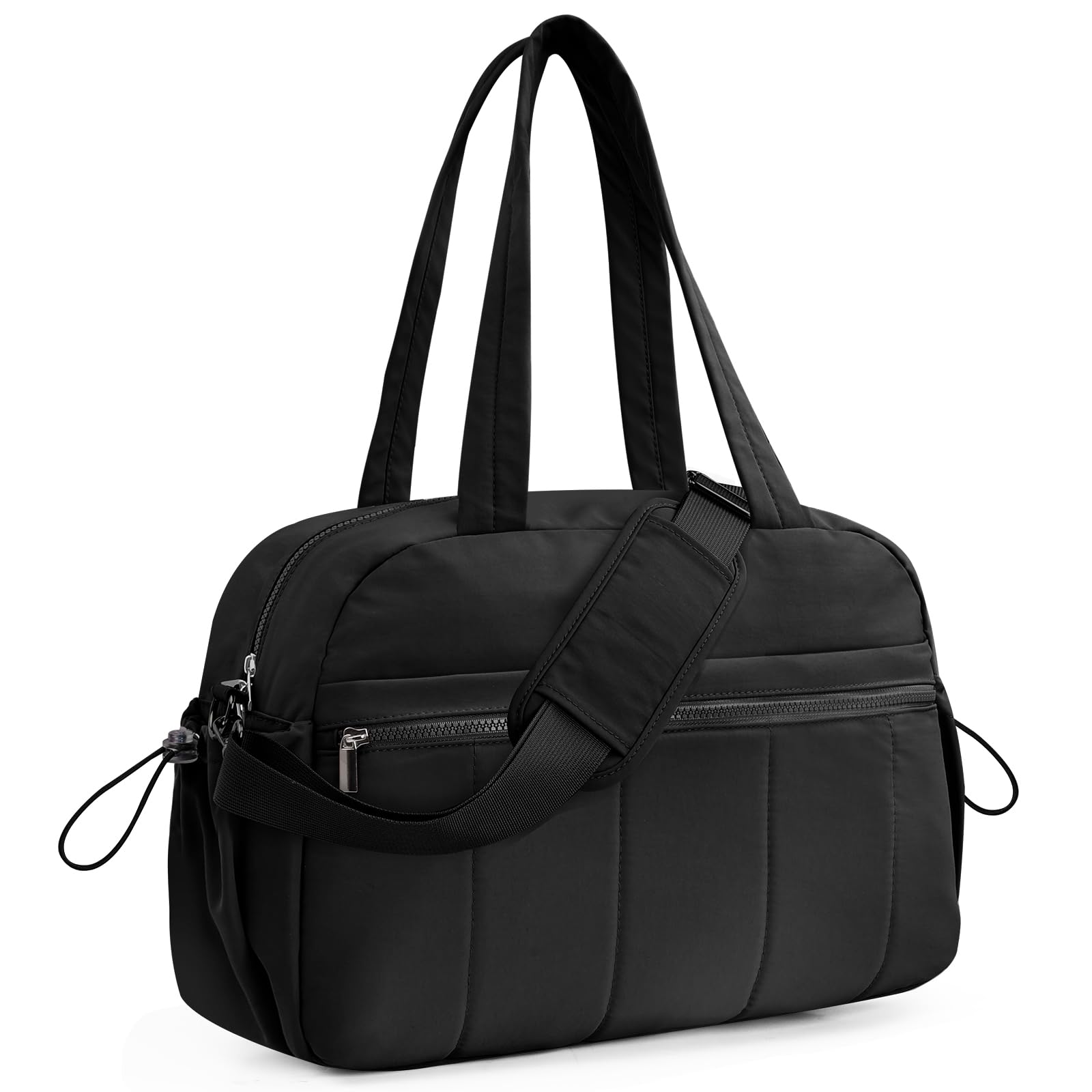 Outplea Womens 20L Gym Bag with Wet Pocket, 40x30x20 Travel Bags Underseat Cabin for Ryanair, Carry on for EasyJet, Small Overnight Weekender Holdall, Black