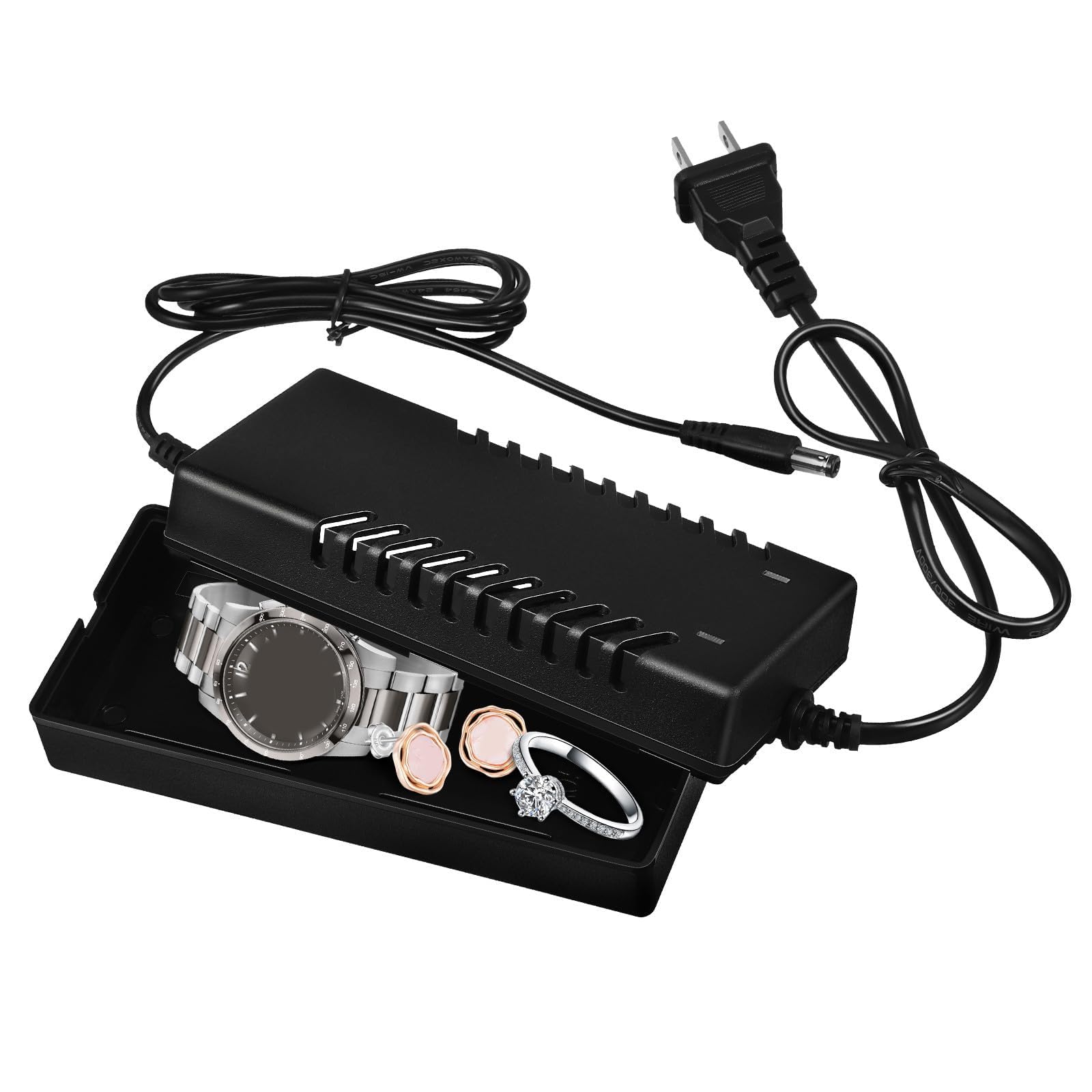 alloneslife Organiser Box Power Adapter Disguised with Removable Lid and Interior Compartment for Jewelry Cash Keys and Small Items Luggage Hide