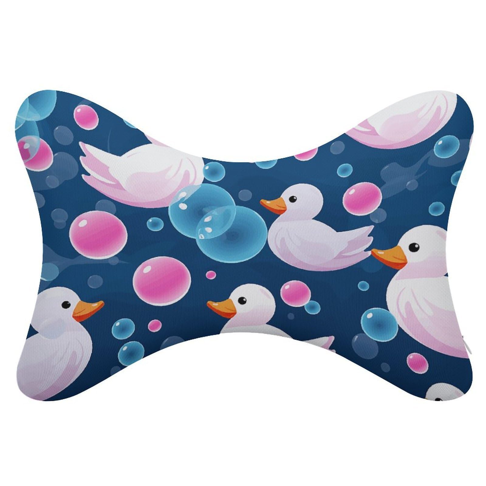 Adfgyerh Style Several Cartoon Ducks Pillow ，Memory Foam Pillow Core，Cushion,Provide Neck Support，Car Pillows For Travel Car Seats And Home Offices.