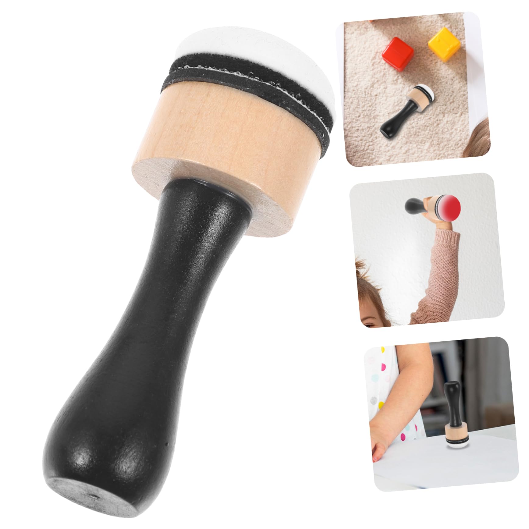 HOMSFOU 1Set DIY Painting Sponges and Stamper Kit Includes Handle Sponge Stamps for Crafts Art Projects and Imagination Development