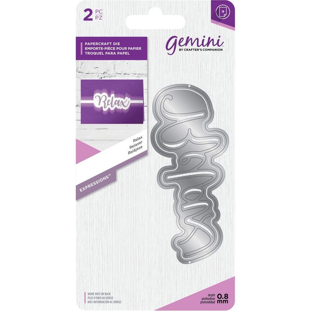 Crafters Companion Gemini Papercraft Die-Relax 1.6"X3.5"
