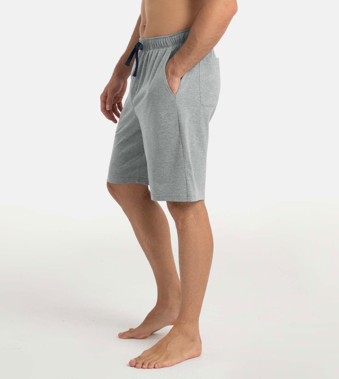 LAPASA Lot de 2 Shorts de Pyjama Homme en Polycoton Court Short de Détente & d'Intérieur Maison Pyjacourt Uni avec Poches M93