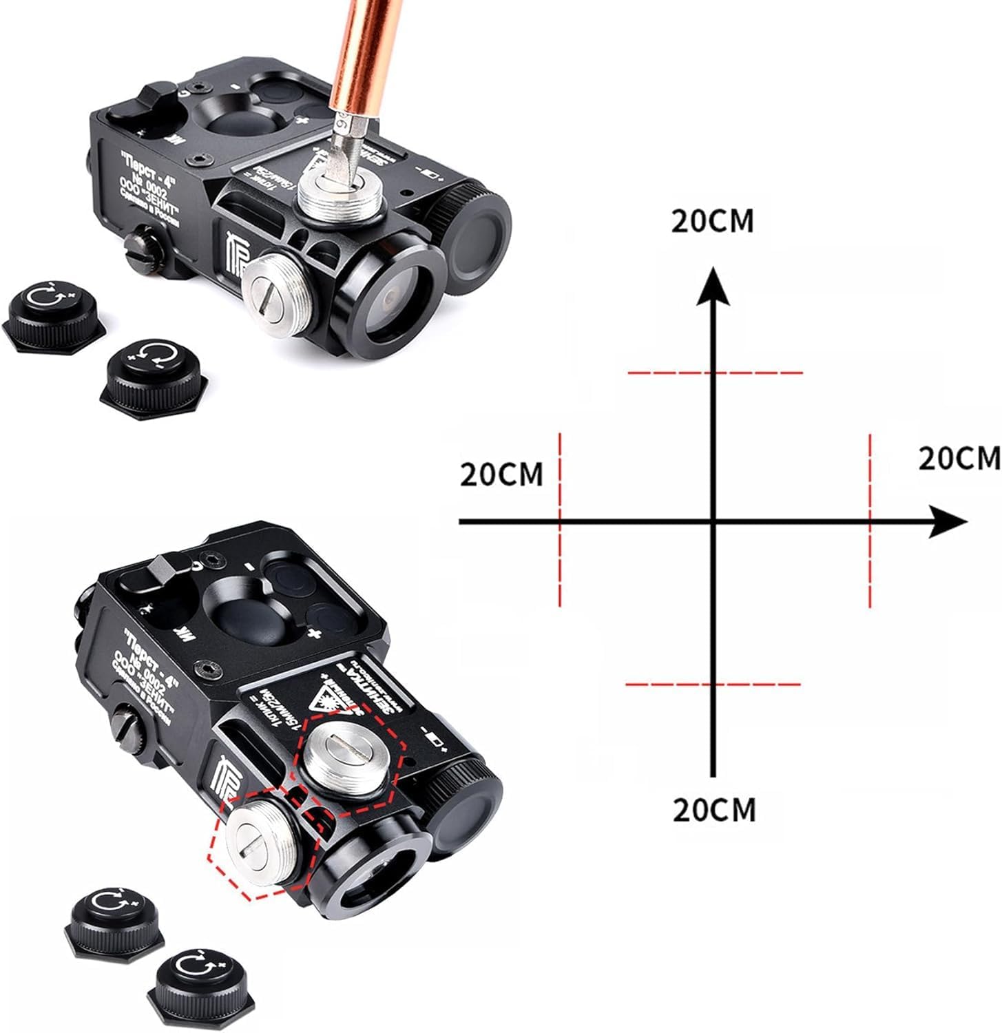 Metal Red/Green/Blue Laser Box Sights with IR Laser + Strobe/Momentary/Constant Modes (Whitelight LED 240 Lumens Flashlight)，with Remote Pressure Switch，Fits for 20mm Picatinny Rail