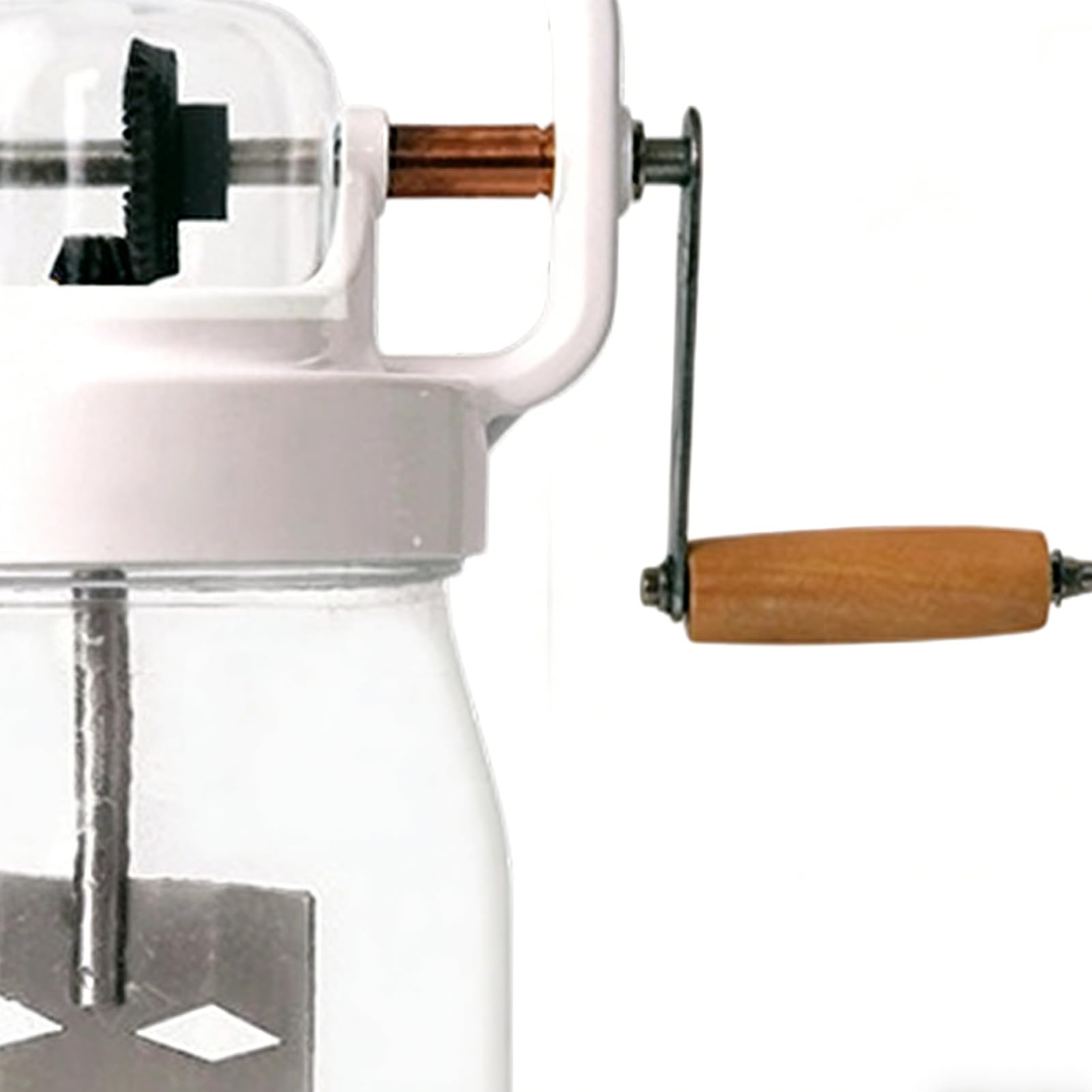 Sbattitore manuale manuale, strumento di miscelazione per burro da 1500 ml | con bottiglia di vetro, per cottura, pasticceria, cibo per bambini, farina, marmellata, uova, pasta, salsa, pancake