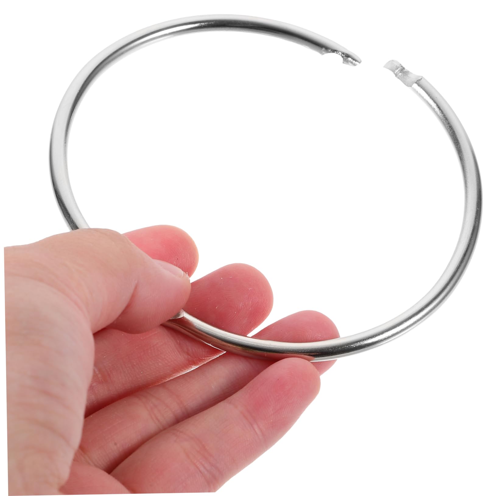 NUOBESTY 60 Stk Schnallen für lose Blattbinder sprengring bastelringe schlüsselanhänger ringe selber machen Schlüsselring-Clips bastelset hängende Schlüsselanhänger Karteikartenringe Eisen