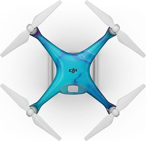 Compatible con Drone DJI Spark - Vinilo adhesivo protector resistente a los arañazos - Marbleized Ocean Blue