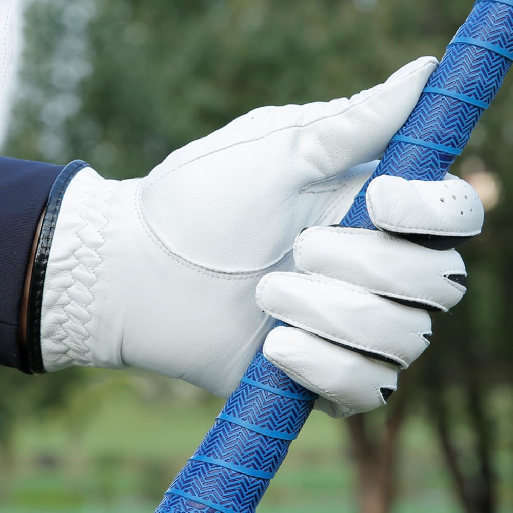 Regulowany golf dla mężczyzn, odporny na zużycie, wygodny, owcza skóra, dla praworęcznych lub leworęcznych, akcesoria sportowe (biały, 24)