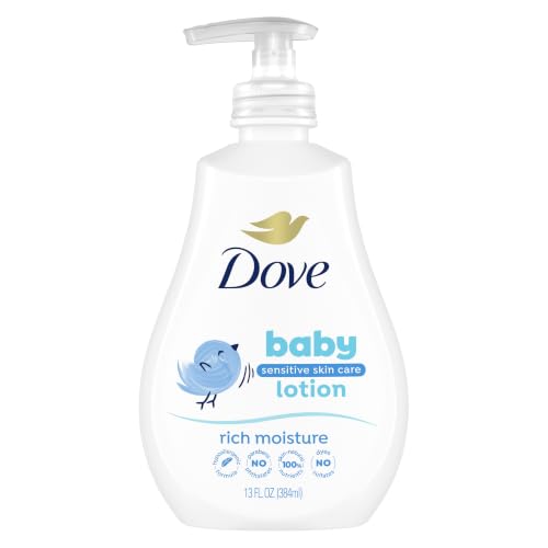 Image of Dove Sensitive Skin Care Body Lotion Rich Moisture For Delicate Baby Skin With 24-Hour Moisturizer 13 fl oz