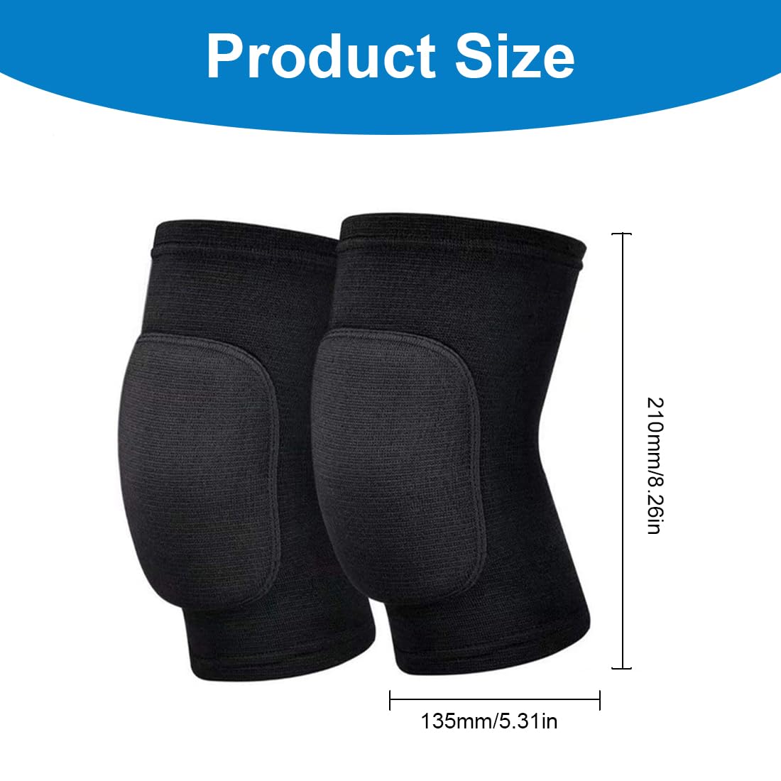 1 paire de genouillères de sport compression de la rotule design élastique antidérapant - convient pour la course à pied le sport l'arthrite et la récupération des blessures (Taille universelle)