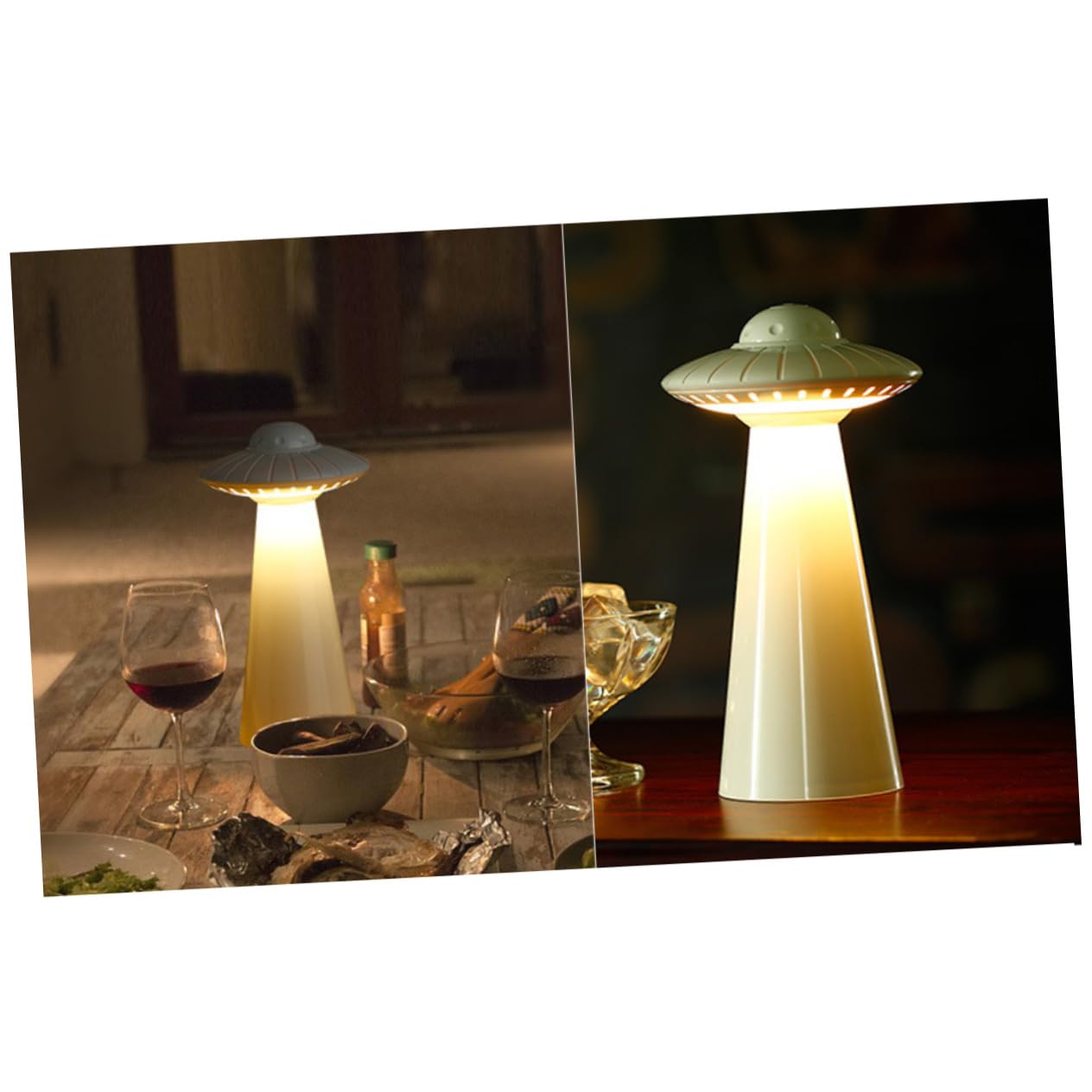 DOITOOL Lámpara De Atenuación LED Ovni - Luz De Mesa y Noche Del Espacio - Brillante Para Niño y Cuidado Del Bebé