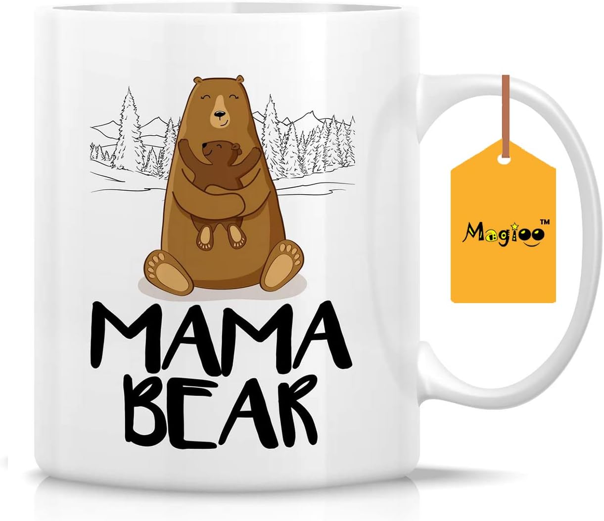 Mama Bear Baby Shower 11 Oz Ceramic Coffee Mugs - Funny, Sarcasm, Sarcastic, Motivational, Inspirational Birthday Mommy, Mama (M70)