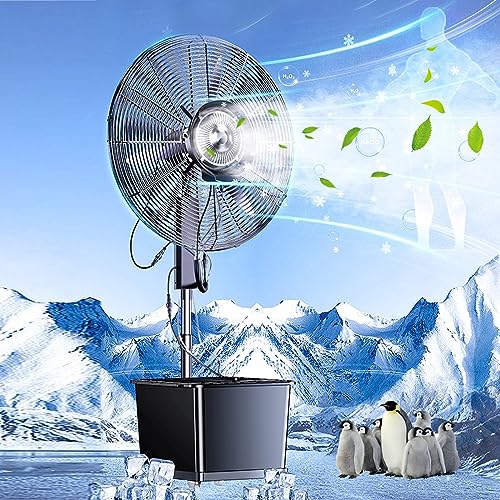 IYUESQ Ventiladores de nebulización para Exterior, Ventilador de Niebla fría, Ventilador de nebulización portátil, 3 velocidades de enfriamiento, Tanque de Agua de 42 litros, para industr