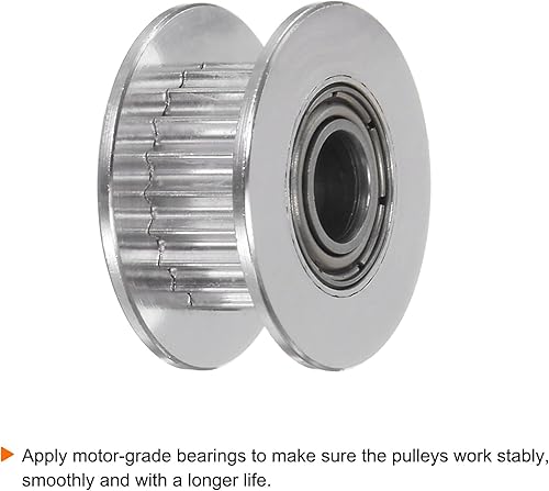 Miniatura 4 de HARFINGTON 10pcs 2GT Polea tensora 20 dientes 0.197 in diámetro 0.709 in diámetro correa dentada de aluminio para 0.236 in ancho cinturón 3D