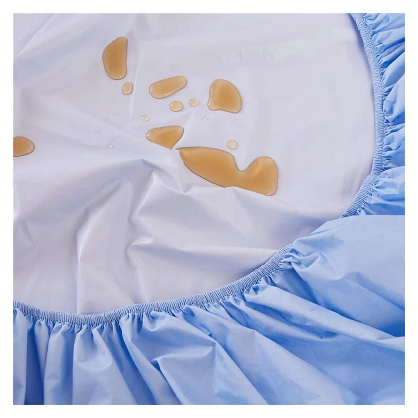 Sobrecolchón Acolchado de Microfibra Sábana Ajustable Impermeable for Cama sólida, cubrecolchones Ajustables, 4 Esquinas con Banda elástica(1,53x203cm)