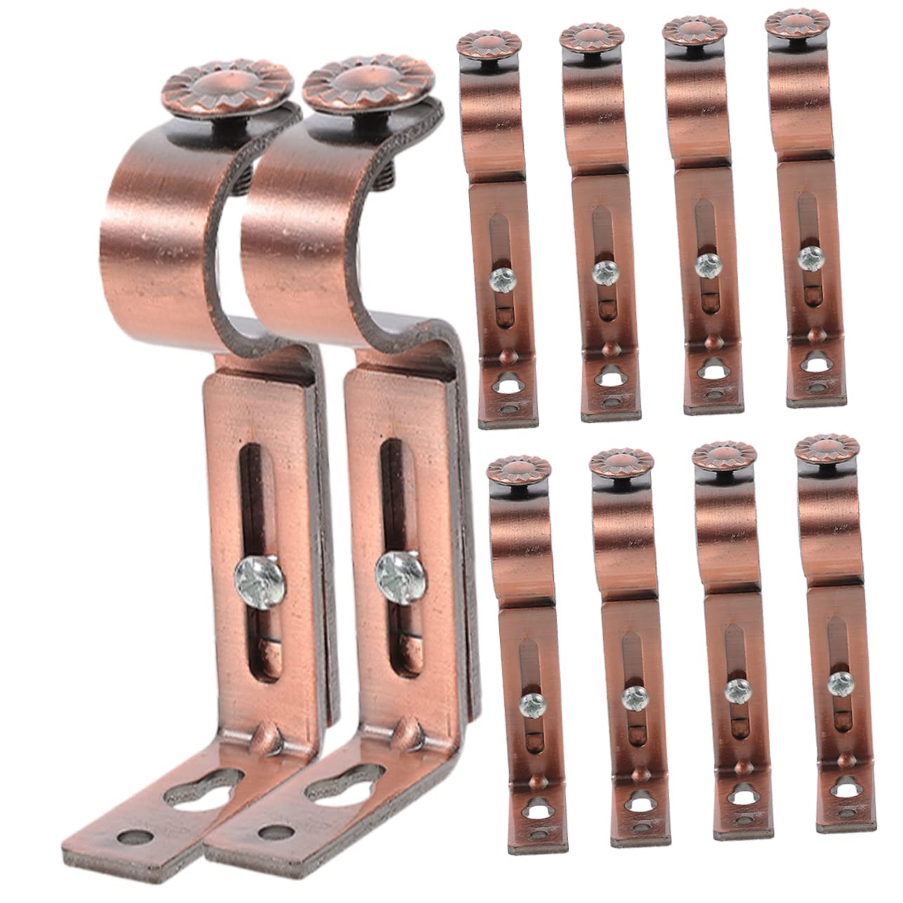 GLEAVI 10 Supporti per Bastoni per Tende in Ferro, Facili da Installare, per Aste da Finestra e Tende Pesanti, Camera da Letto e Salotto