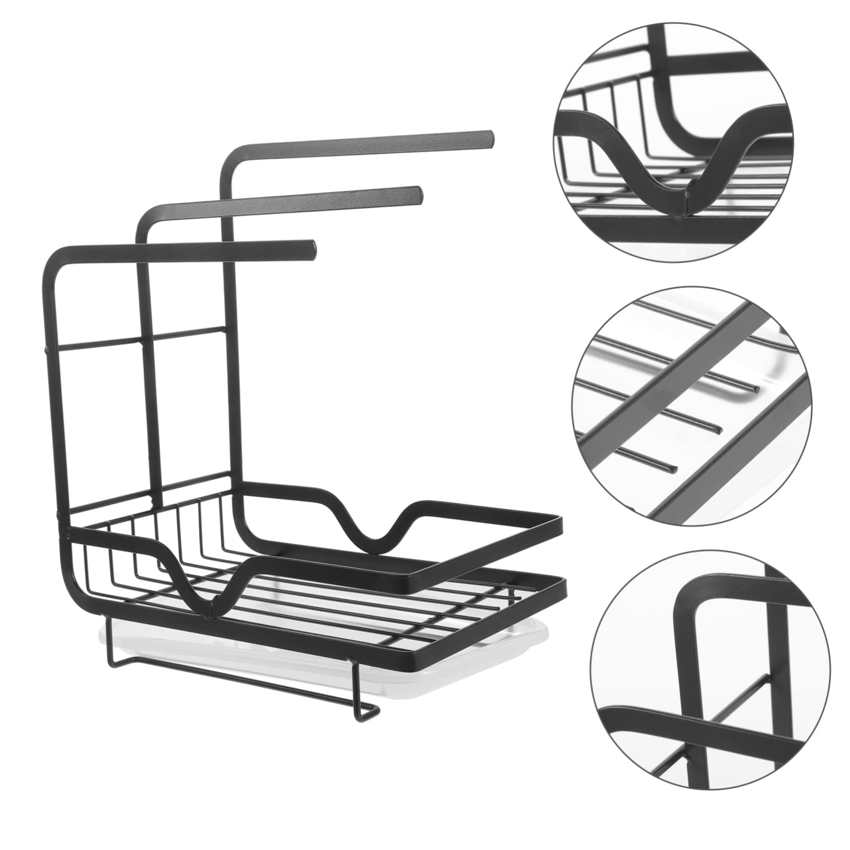 Scolapiatti e Spugna per lavello – Design a casa – in Metallo – Facile da Appendere – salvaspazio – per Strofinacci e spugne