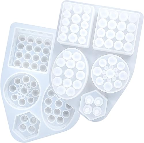 Miniatura 7 de Moldes de silicona para jabón en barra de masaje, paquete de 2 10 cavidades surtidas
