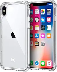 Gshield Capa Case Capinha Clear Proof Anti-impacto com Quinas Reforçadas (Transparente, iPhone X/XS)