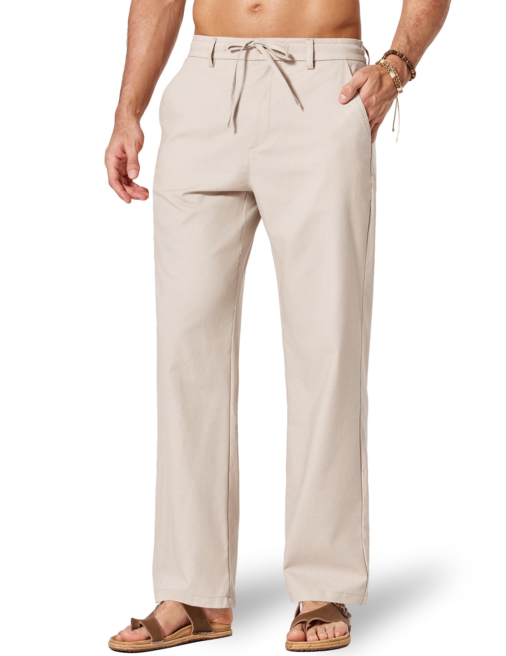 COOFANDY Cotton Linen Pants
