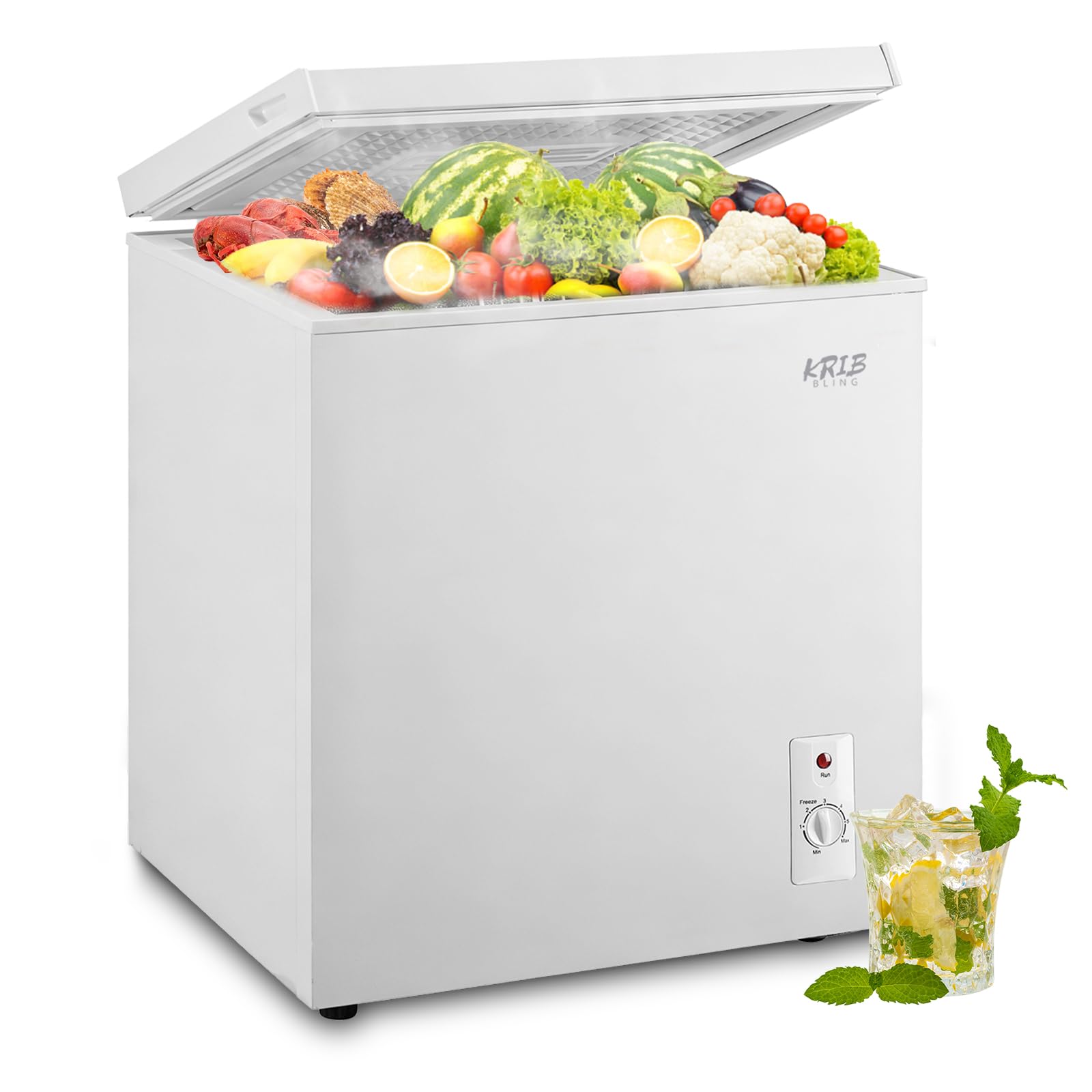 KRIB BLING 100Q 7 cu ft Chest Freezer White
