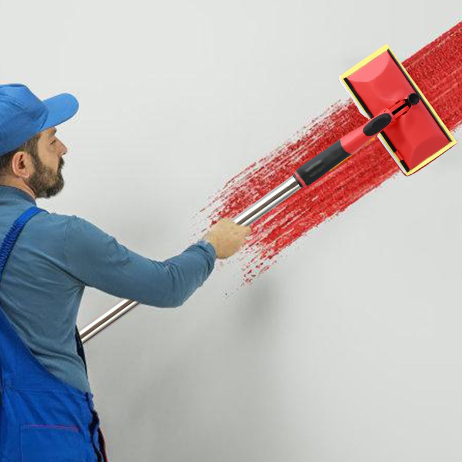 Almohadilla aplicadora de pintura de pared, almohadilla de pintura de mango largo, almohadilla de pintura para paredes, herramienta de pintura para renovación del hogar, aplicador de pintura,
