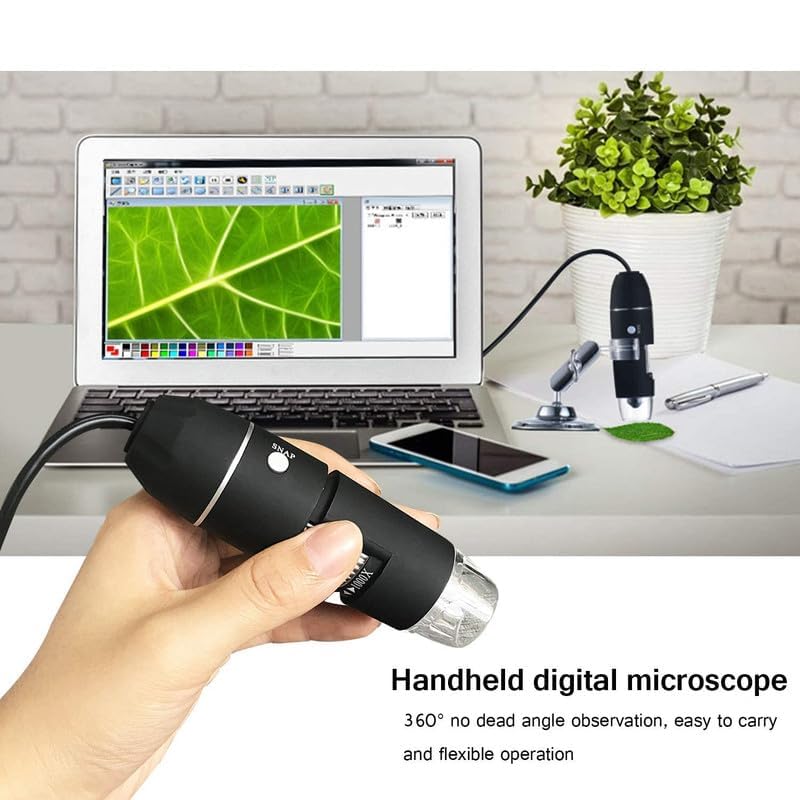 Image of 3 in 1 1000x USB Digital Microscope Portable 1000x 8-LED Mini Microscope Endoscope Camera Magnifier with Stand
