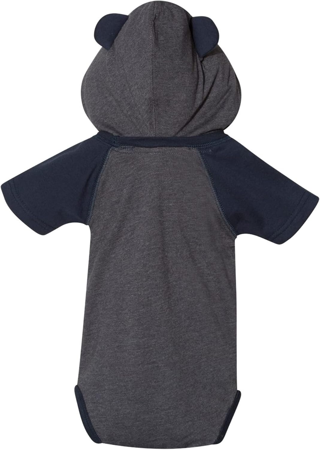 Michigan Wolverines Primary Logo Hooded Bear Ears Creeper Bodysuit - Image 3