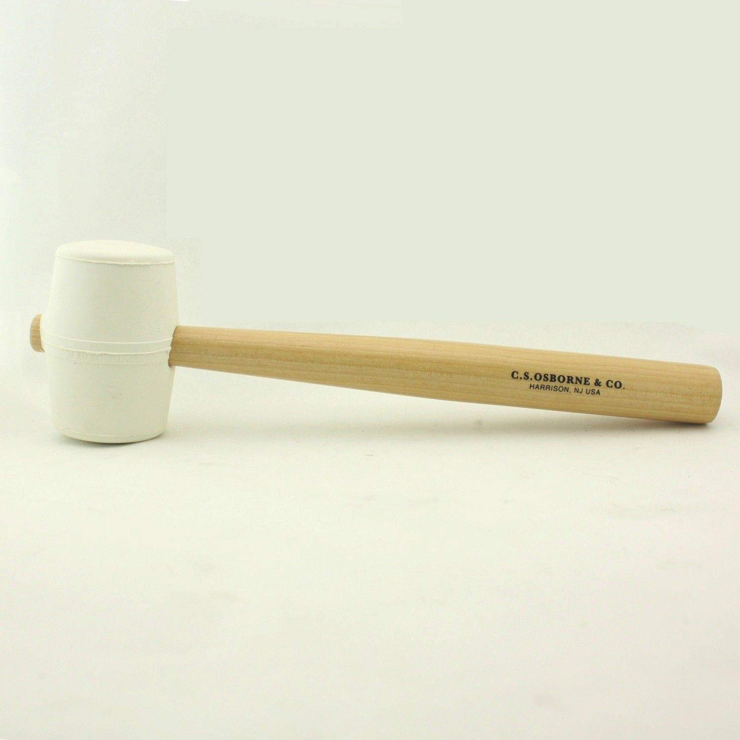 C.S. Osborne White Rubber Mallet #396-2 Hammer 2" Head Diameter