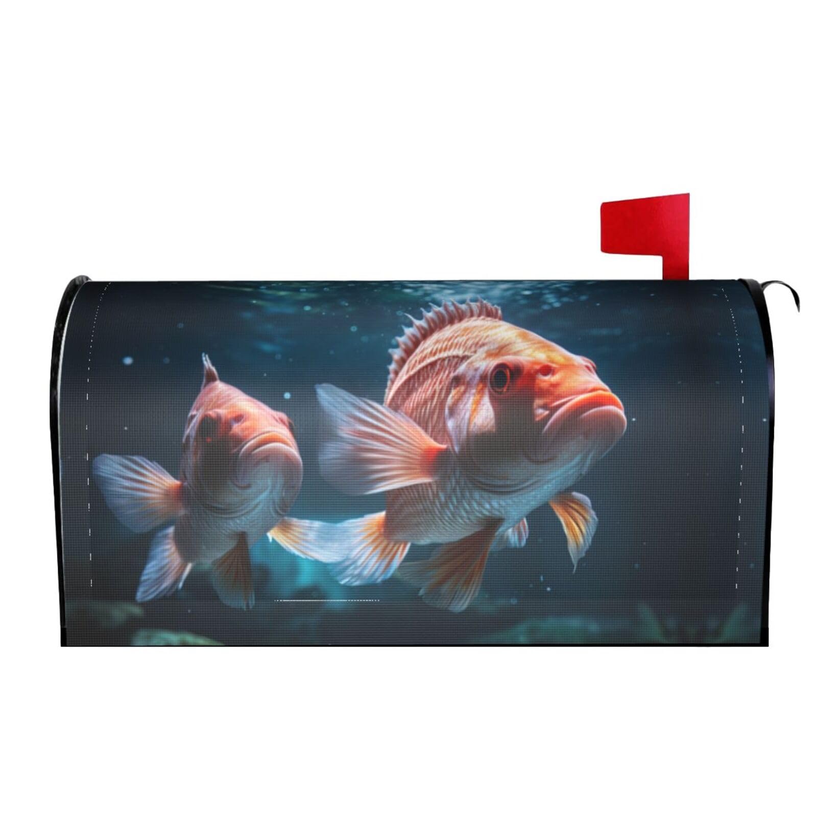 Underwater Ocean Sea Wildlife Fish 03 Mailbox Covers Magnetic Wraps Post Letter Box Cover Garden Home Decor