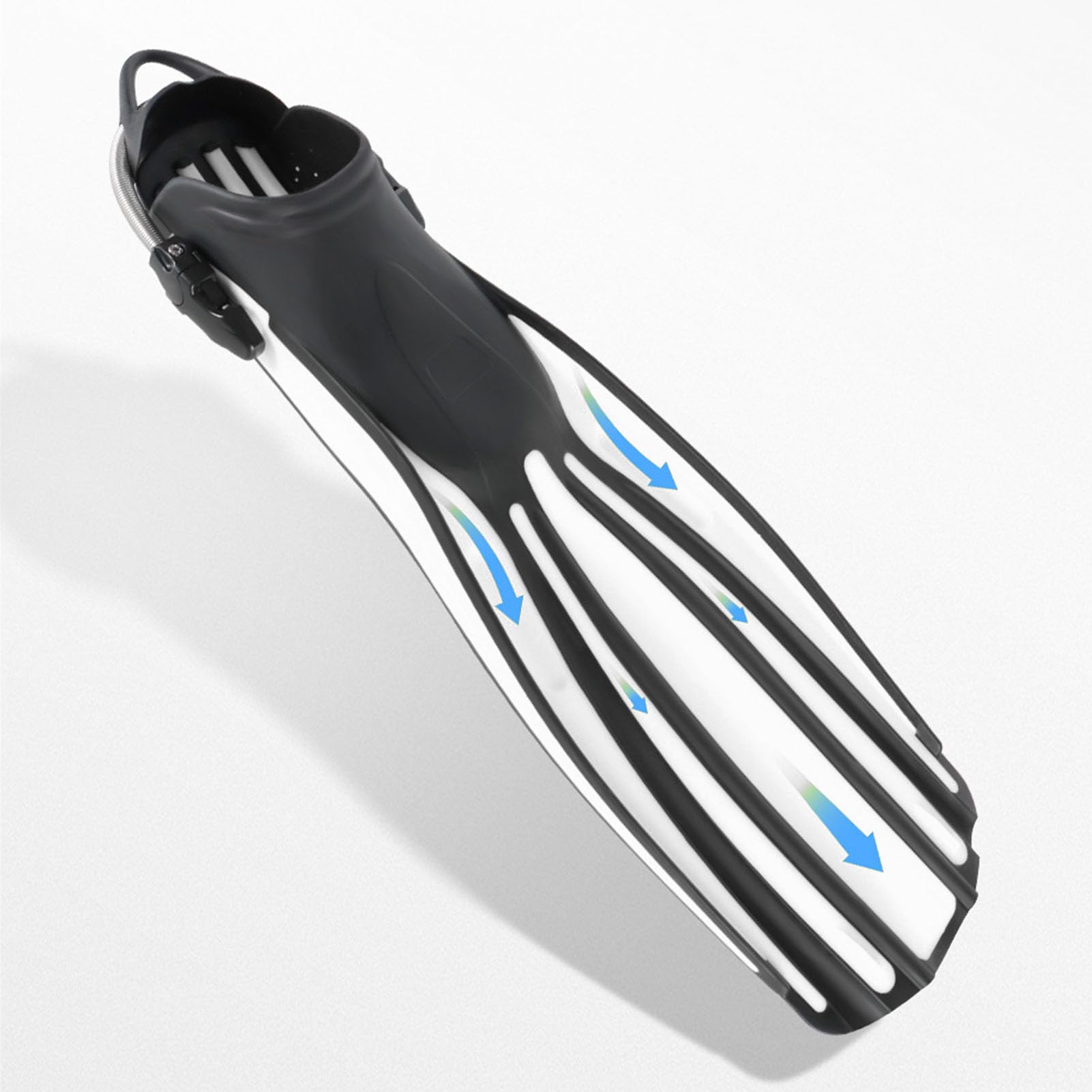 FILFEEL Aletas de Buceo TPR para Snorkeling Apnea – Aletas de Natación con Correa de Trinquete para Hombres y Mujeres – Diseño Hidrodinámico sin Costuras con Bolsa de Almacenamiento
