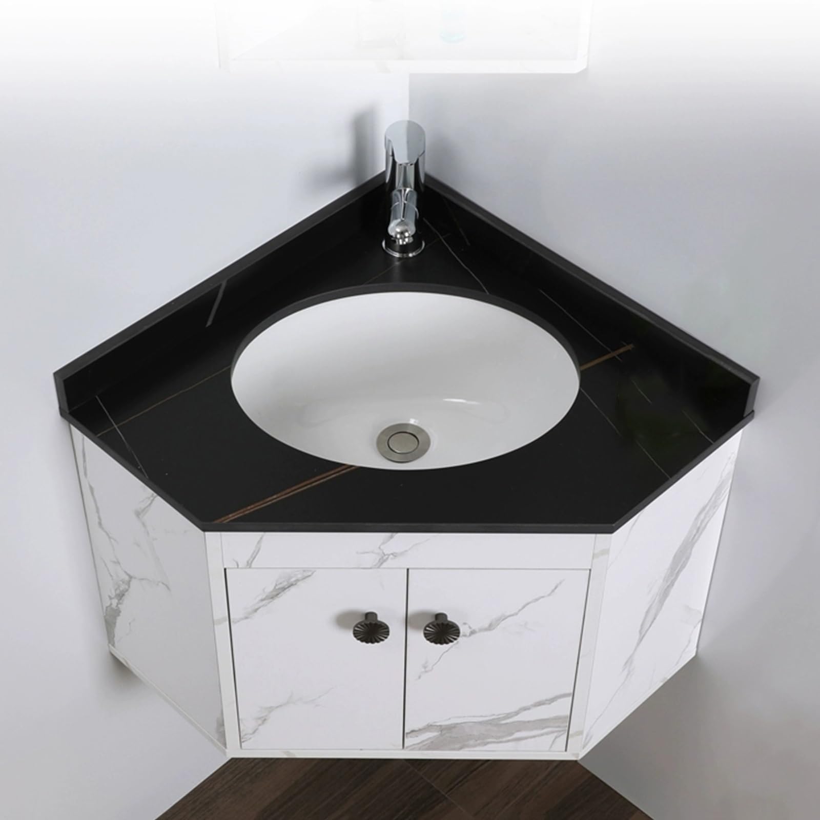 DFGHNBVC Floating Bathroom Vanity With Ceramic Sink, Space-Saving Wall Mounted Cabinet For Small Bathrooms,Bathroom Vanity A