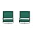 Flash Furniture Grandstand Portable Stadium Seats for Bleachers or Benches, Folding Padded Stadium Chairs with Handle, Pack of 2, 500 lb. Weight Capacity, Hunter Green