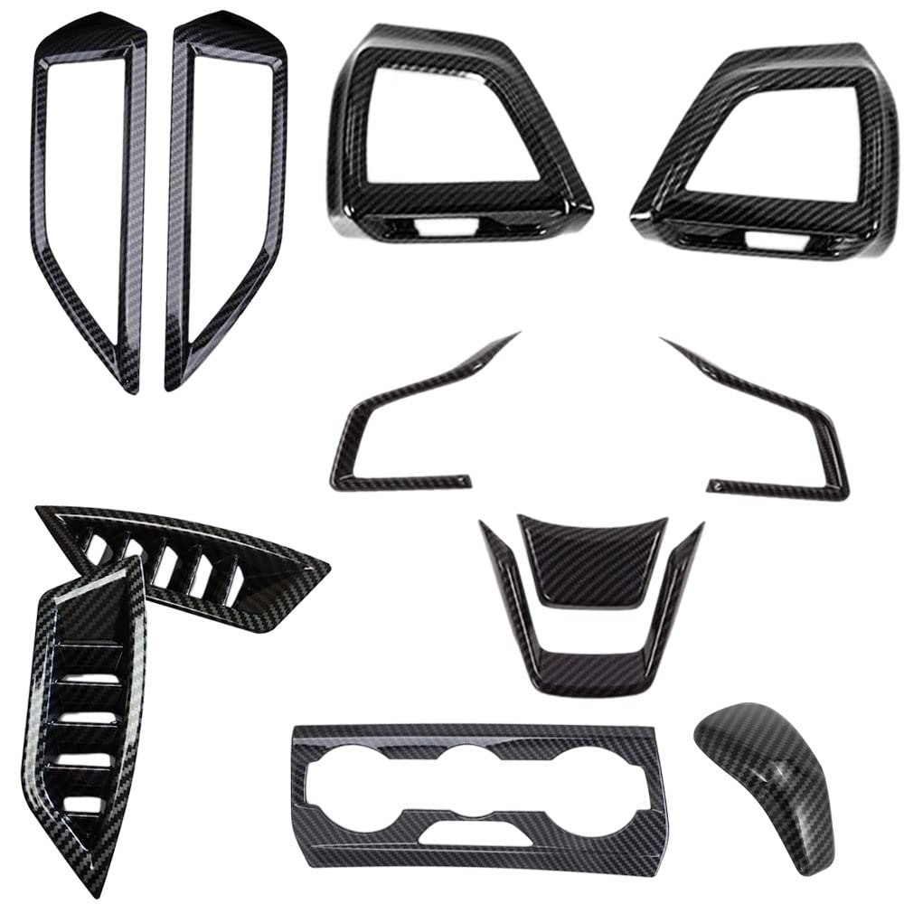 BOYOUS Full Set Interior Decoration Trim Kit Center Console Trim Air Outlet Automotive Steering Wheel Cover Accessories 12Pcs for Subaru Crosstrek 2018-2023 Forester 2019-2023 Impreza 2017-2023