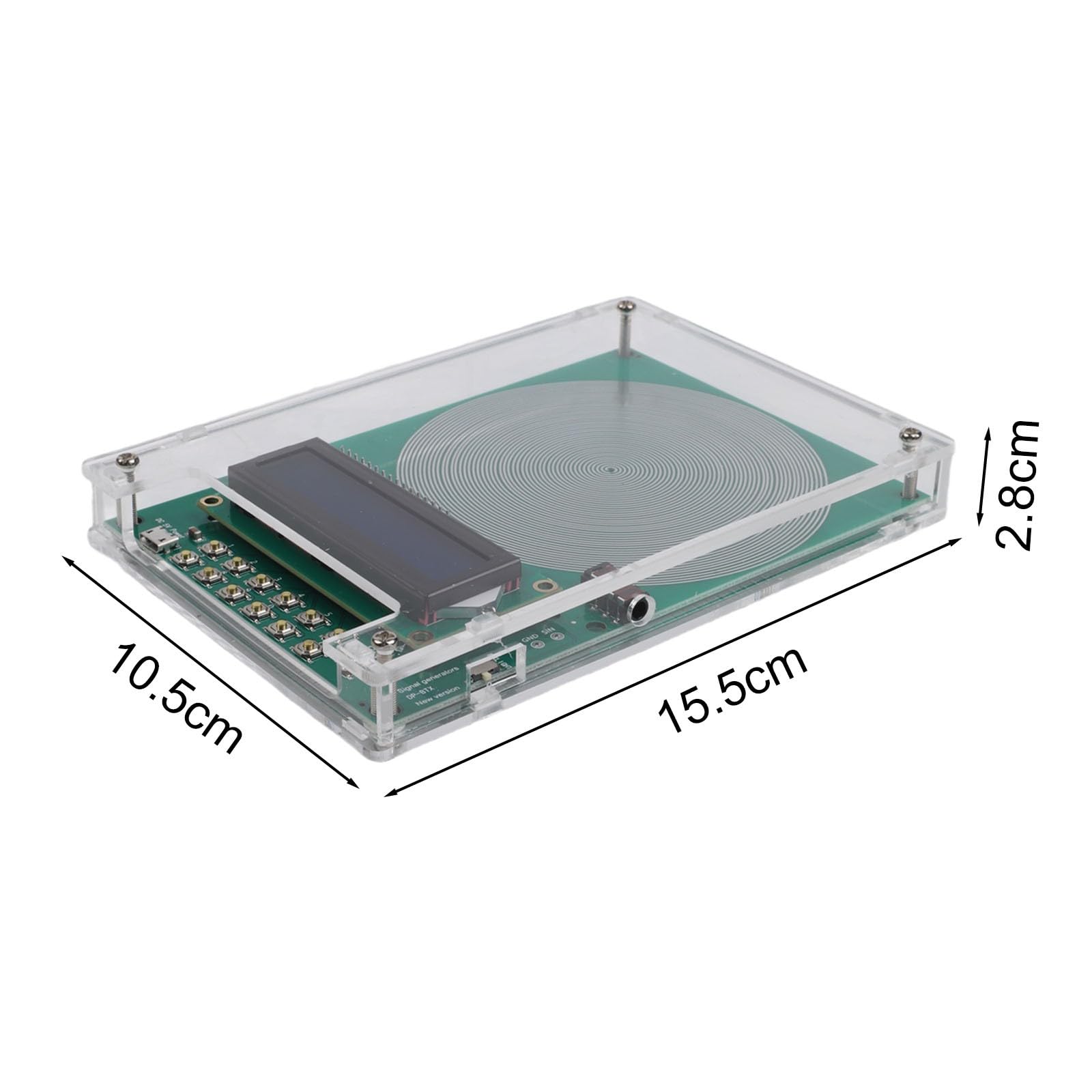 ZYWUOY Generador de forma de onda, dispositivo de señal de 0,01 Hz-30 kHz con ondas sinusoidales/cuadradas para resonancia Schumann, unidad alimentada por USB con funda