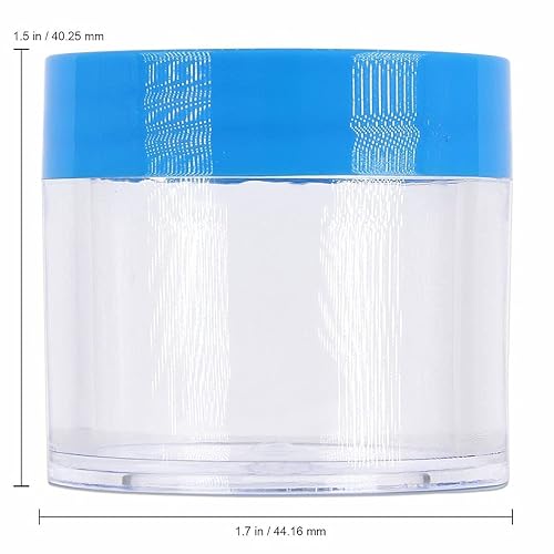 Miniatura 2 de Beauticom 1.06 oz1.0 fl oz (1 fl. oz.) Tarros de plástico transparente de doble pared a prueba de fugas con tapas superiores planas para cremas,
